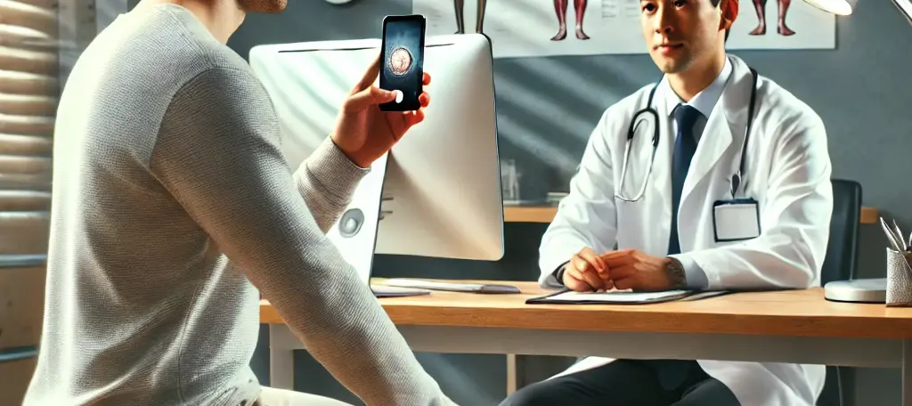 What is the PHI access update in the 2025HIPAA update for healthcare providers. Image shows a patient taking a photo of his PHI in a doctors office.